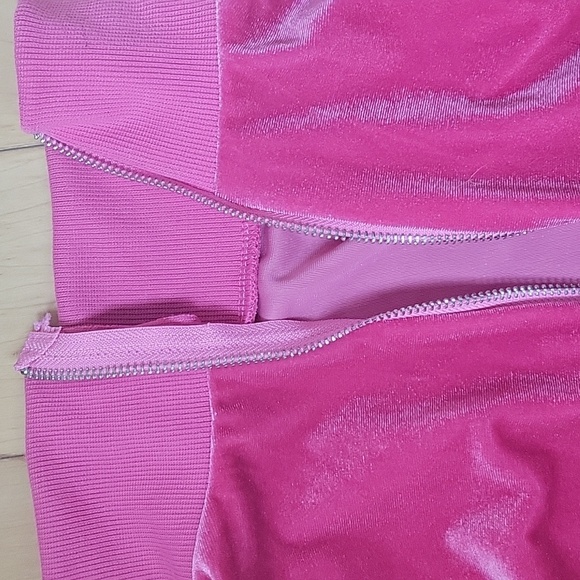 ✨ Pink Velour Zip-Up Jacket | Y2K Barbiecore Lounge Hoodie | Size M EUC ✨ - Picture 3 of 4